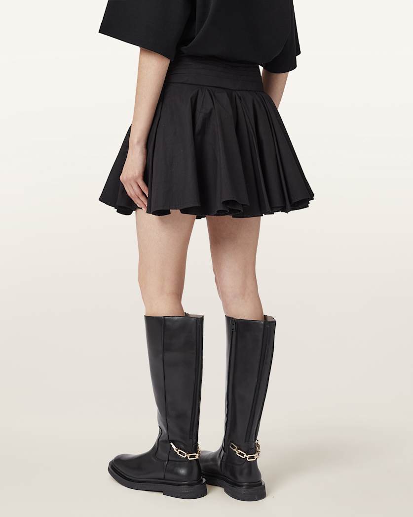 Escher Chain Leather Rider Boots Black | ALLSAINTS US